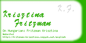 krisztina fritzman business card